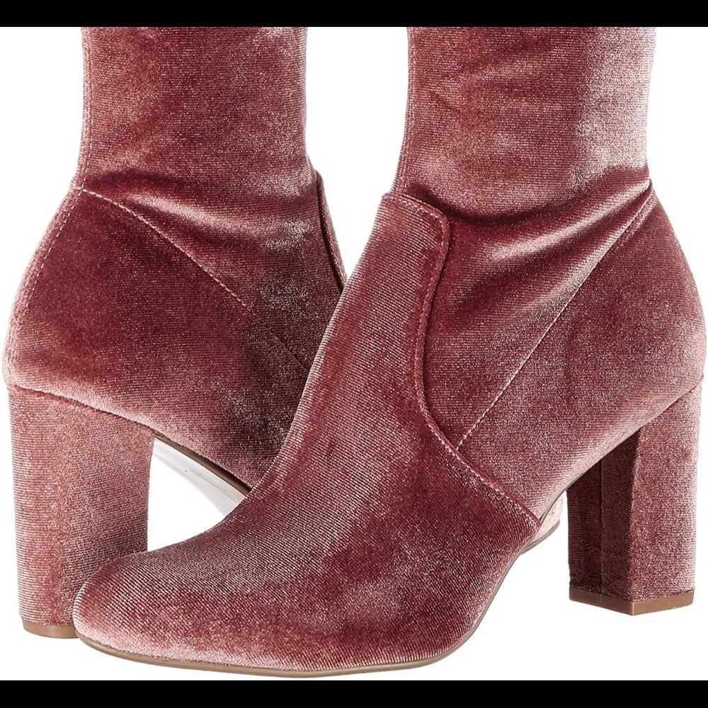 Steve Madden Lilac Velvet Booties